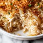 Cozy French Onion Chicken Rice Bake