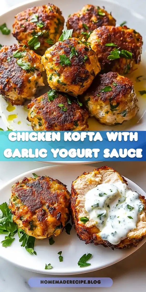 Chicken Kofta with Garlic Yogurt Sauce