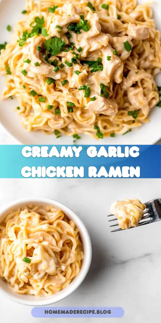 Creamy Garlic Chicken Ramen