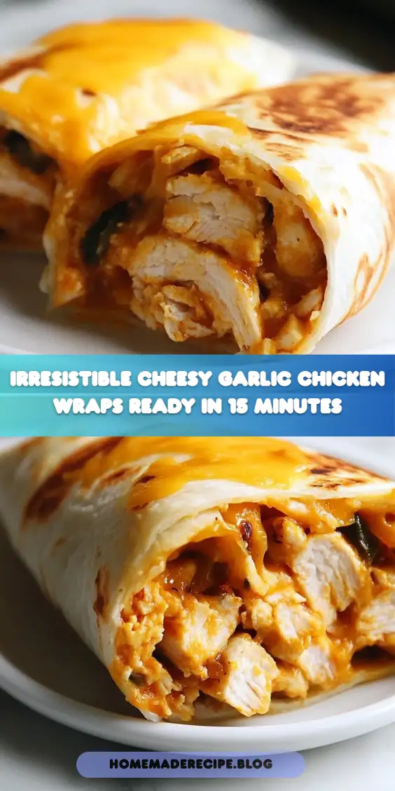 Irresistible Cheesy Garlic Chicken Wraps Ready in 15 Minutes