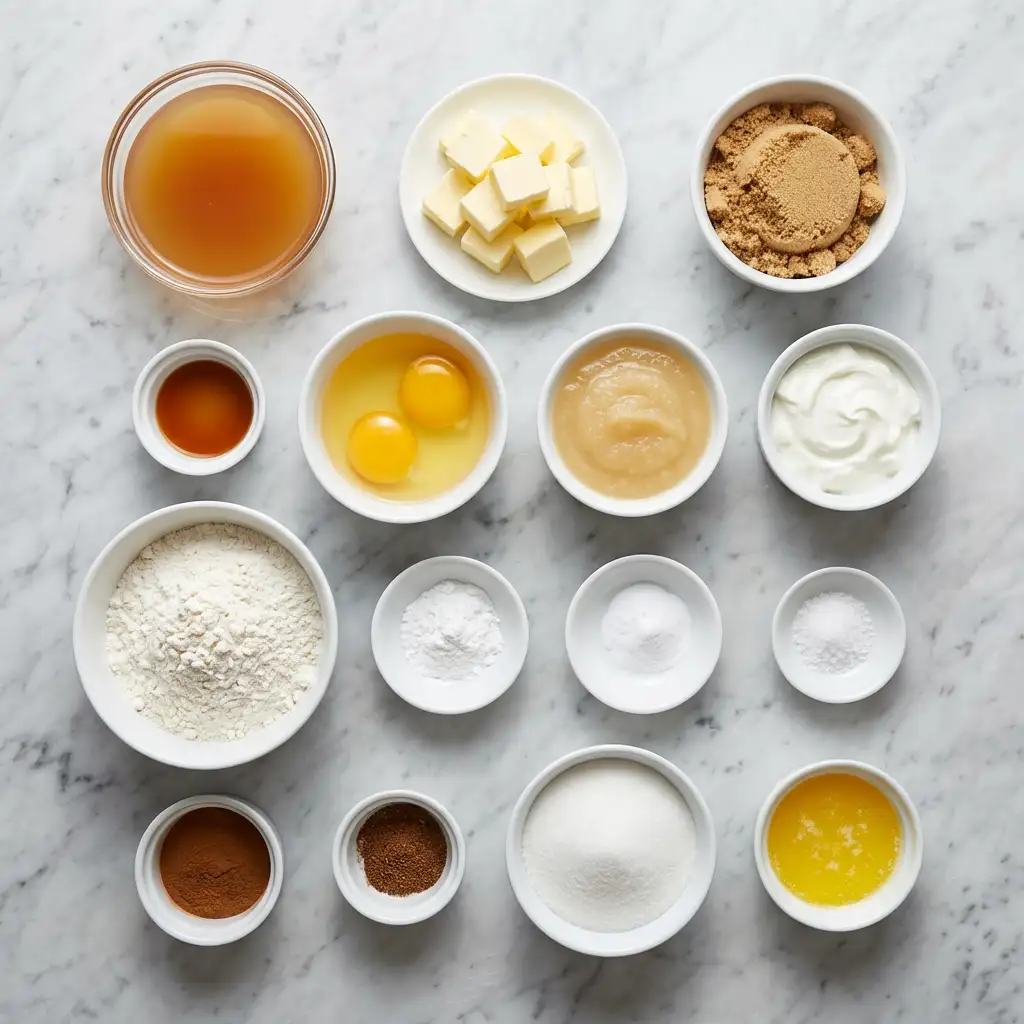 Ingredients for Apple Cider Donut Bread