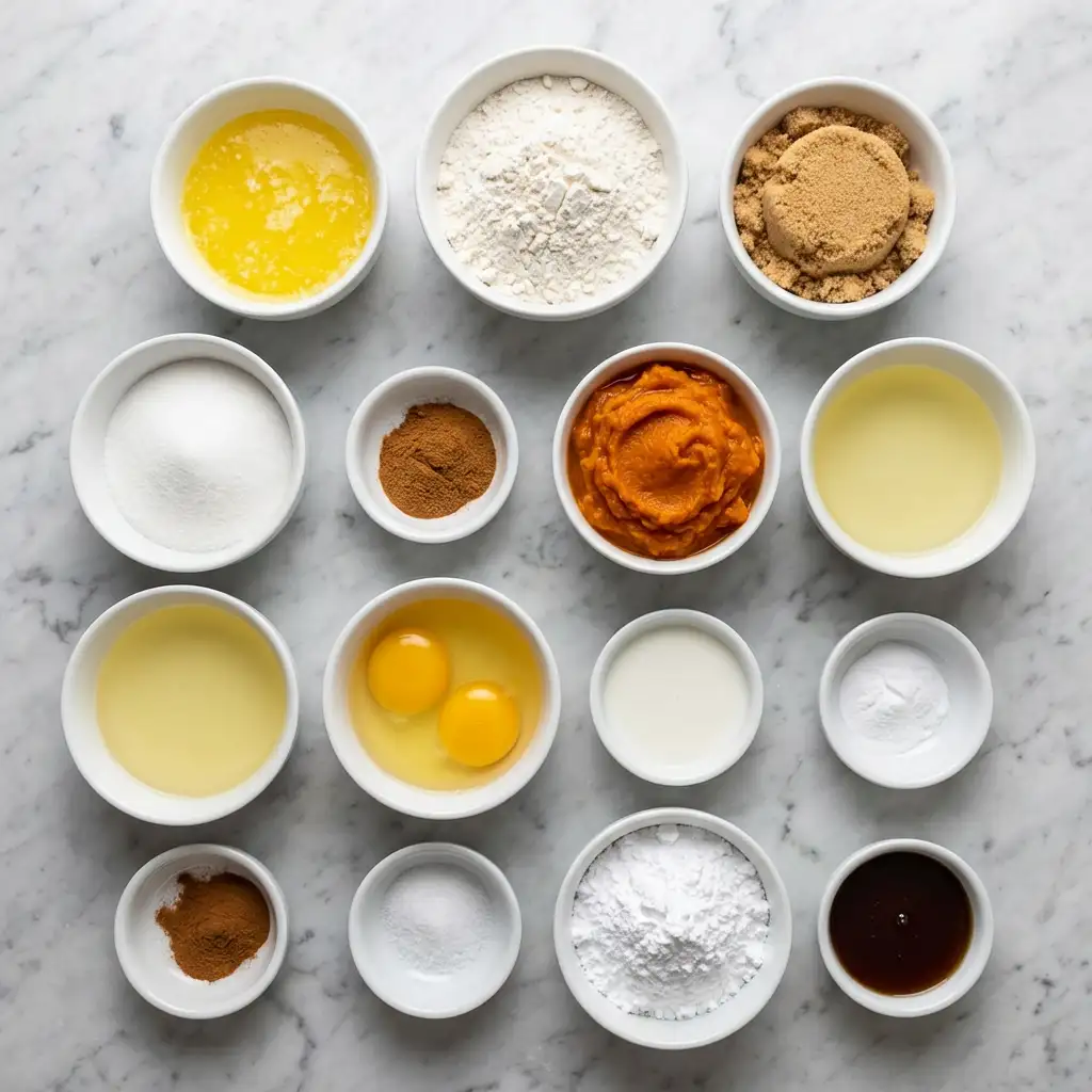 Ingredients for Maple Pumpkin Bread