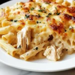 Chicken Alfredo Baked Ziti