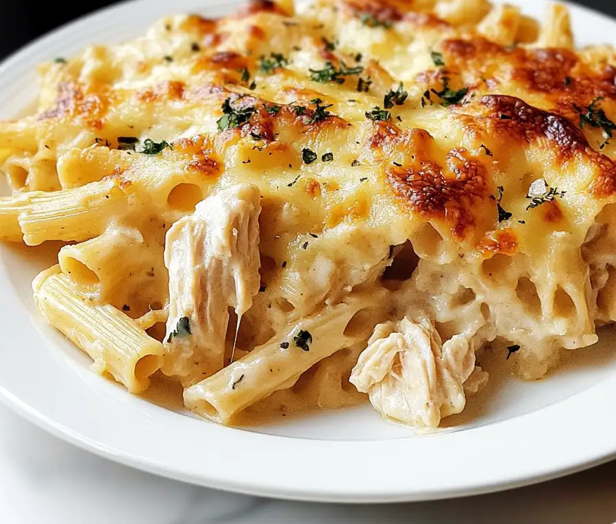 Chicken Alfredo Baked Ziti