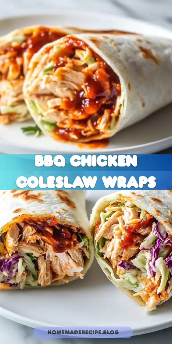 BBQ Chicken Coleslaw Wraps