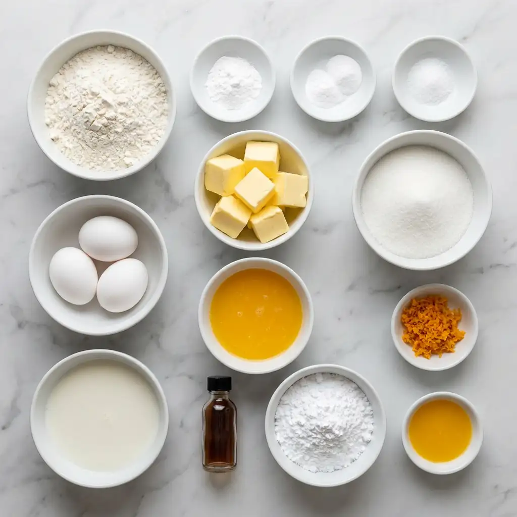 Ingredients for Orange Loaf Cake