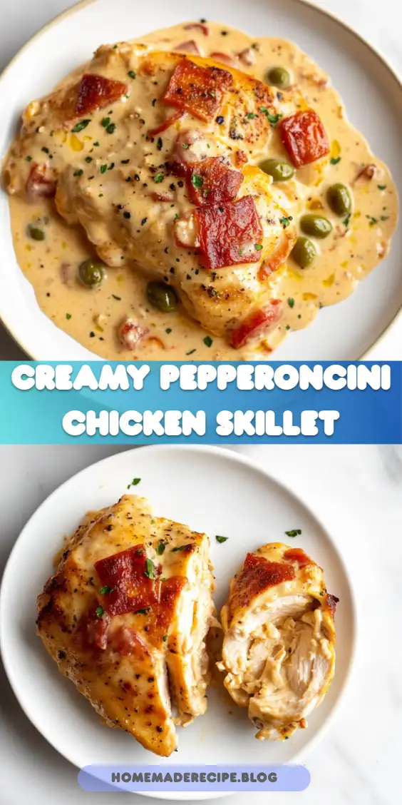 Creamy Pepperoncini Chicken Skillet