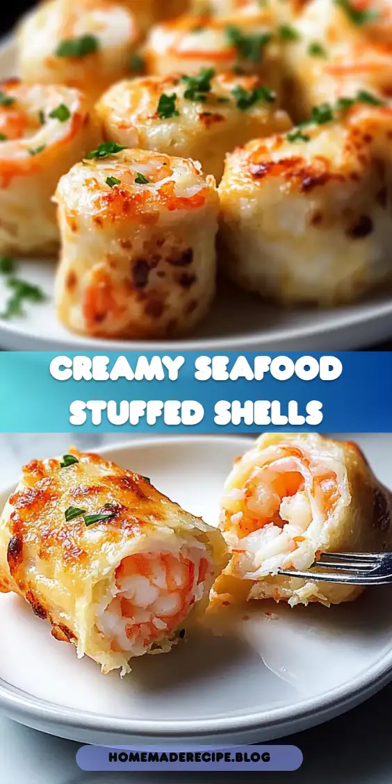 Creamy Seafood Stuffed Shells