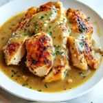 Chicken and Garlic Gravy with Cheesy Mashed Potatoes