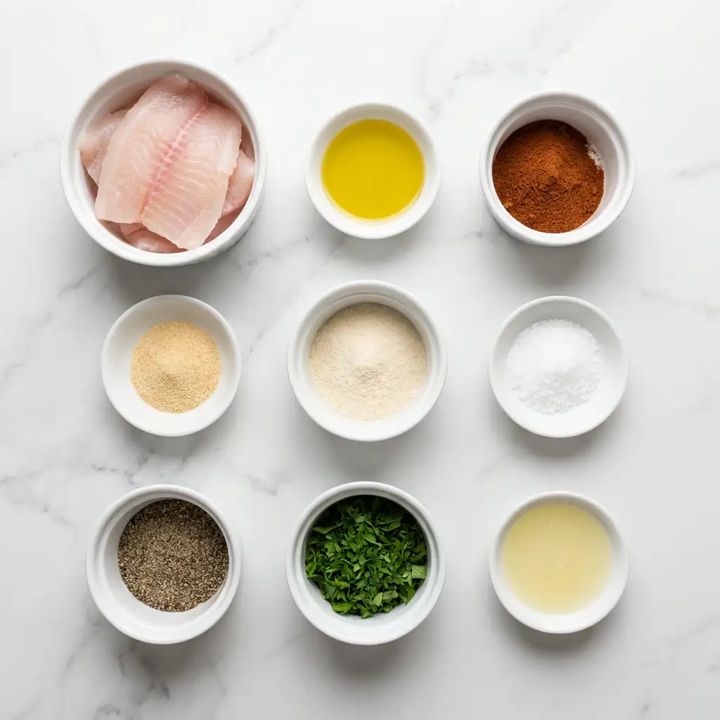 Ingredients for 15-Minute Air Fryer Tilapia