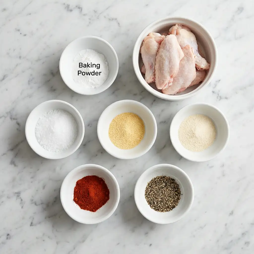 Ingredients for Crispy Baked Chicken Wings