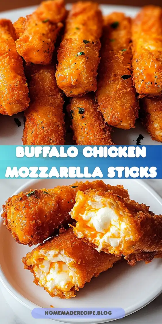 Buffalo Chicken Mozzarella Sticks