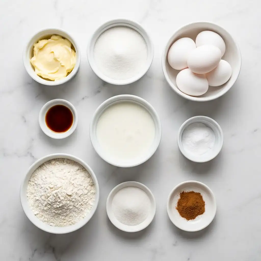 Ingredients for Amish Cinnamon Bread