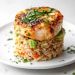 Honey Lime Chicken & Avocado Rice Stack