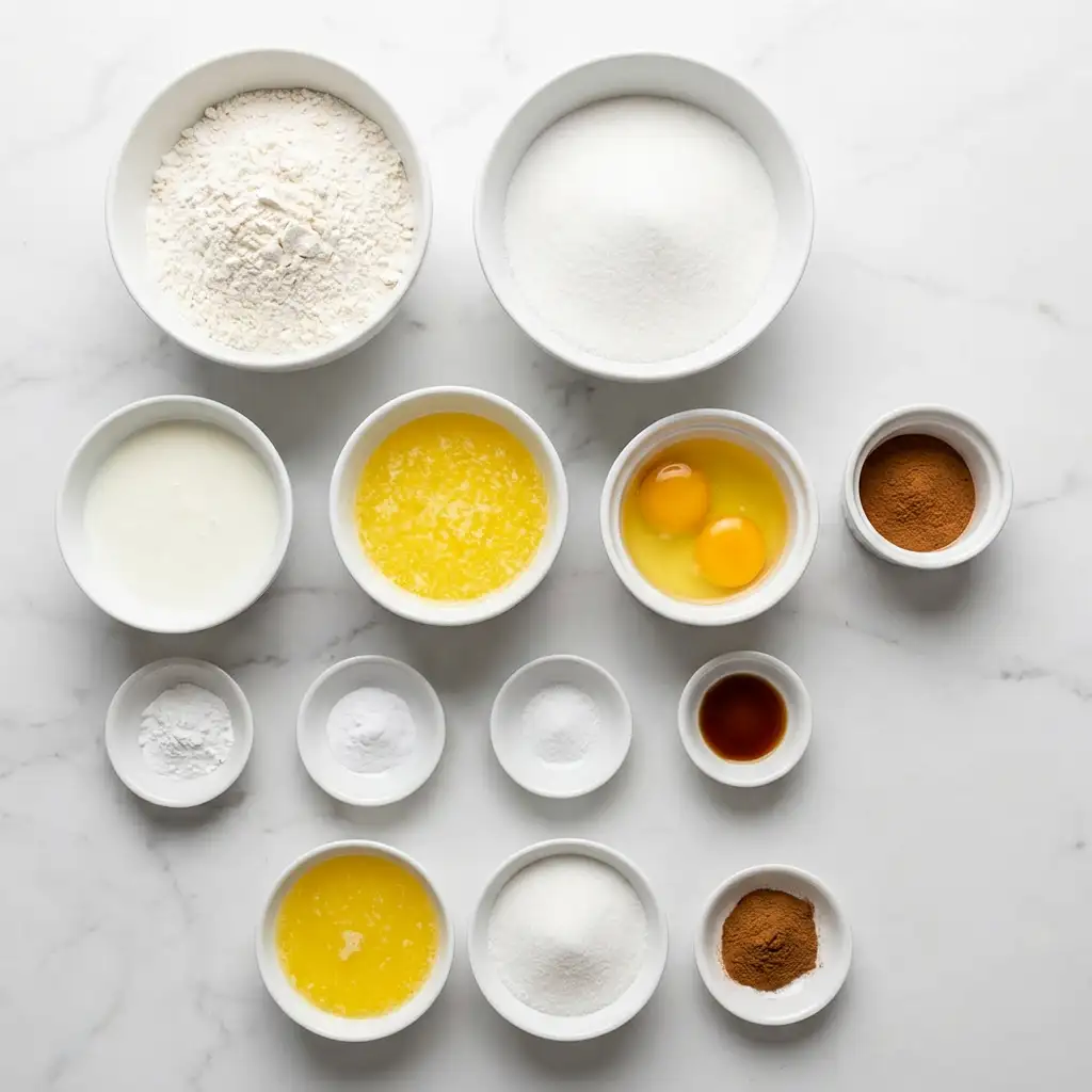 Ingredients for Irresistible Cinnamon Donut Bread - A Heavenly 5-Ingredient Delight