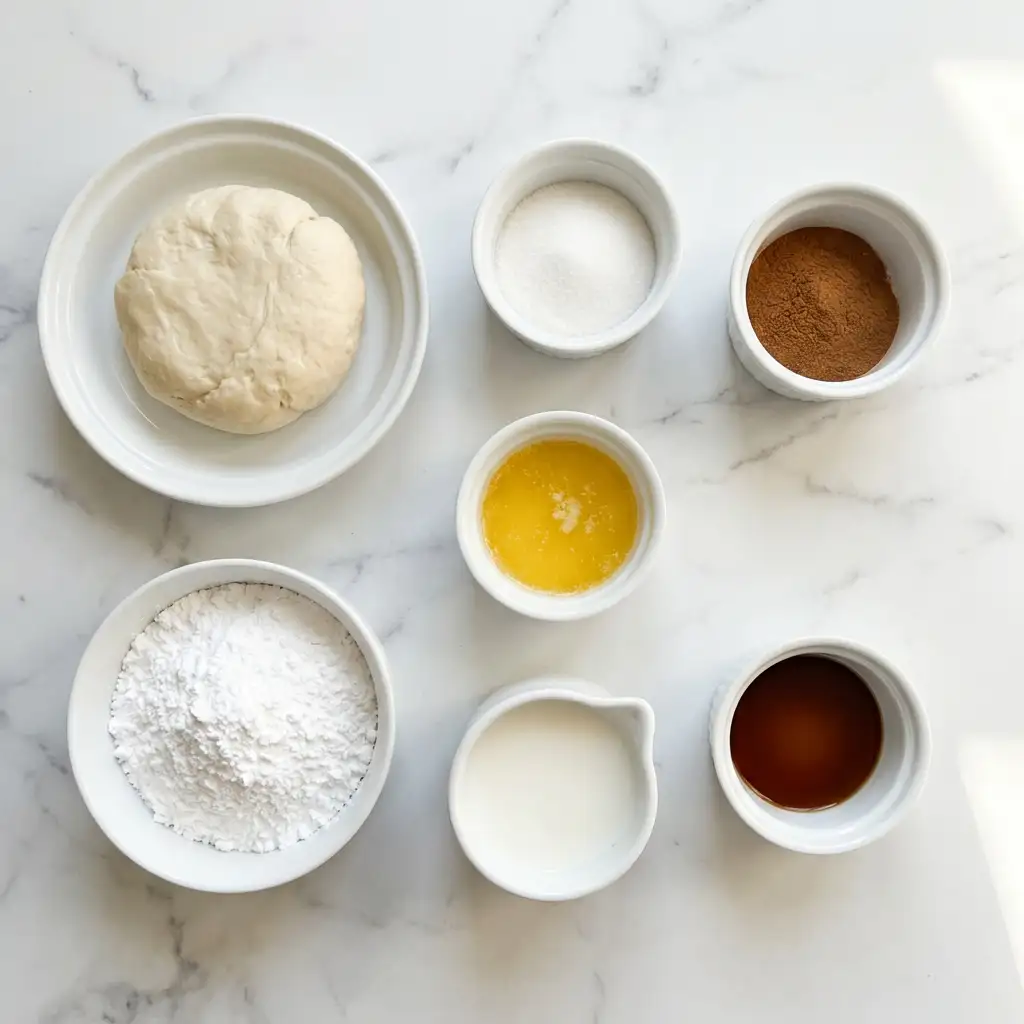 Ingredients for Dollywood Cinnamon Bread with Icing