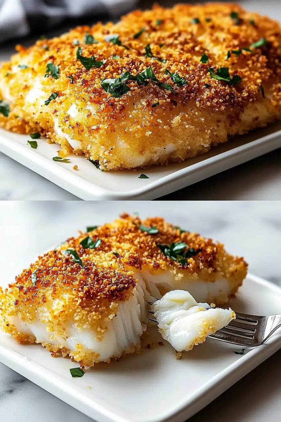 Crispy Air Fryer Parmesan Crusted Cod