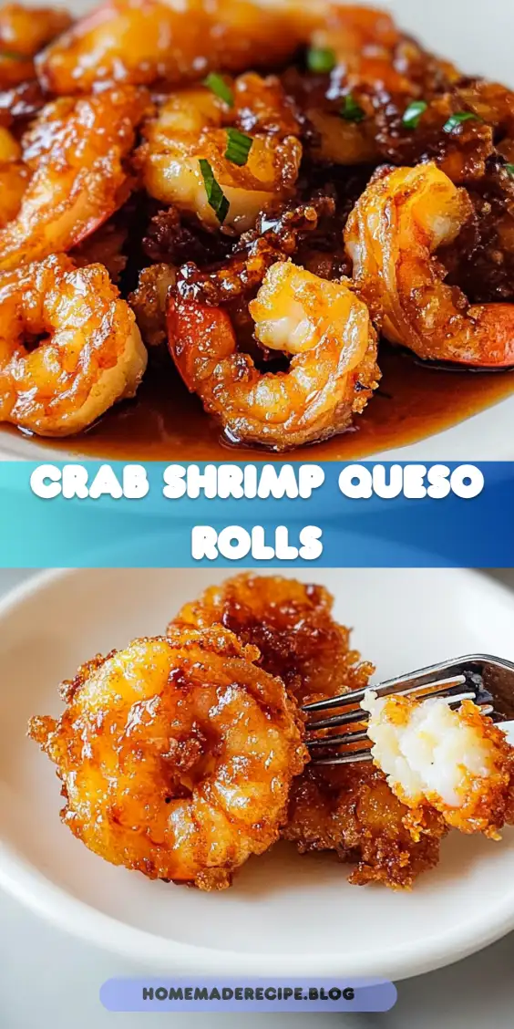 Crab Shrimp Queso Rolls