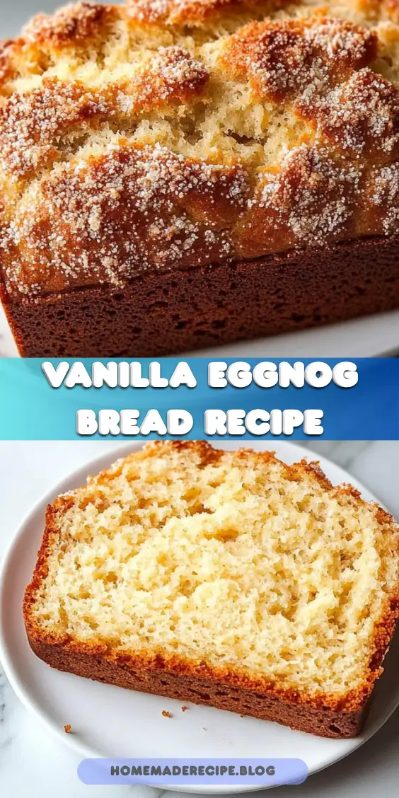 Vanilla Eggnog Bread with Crumb Topping