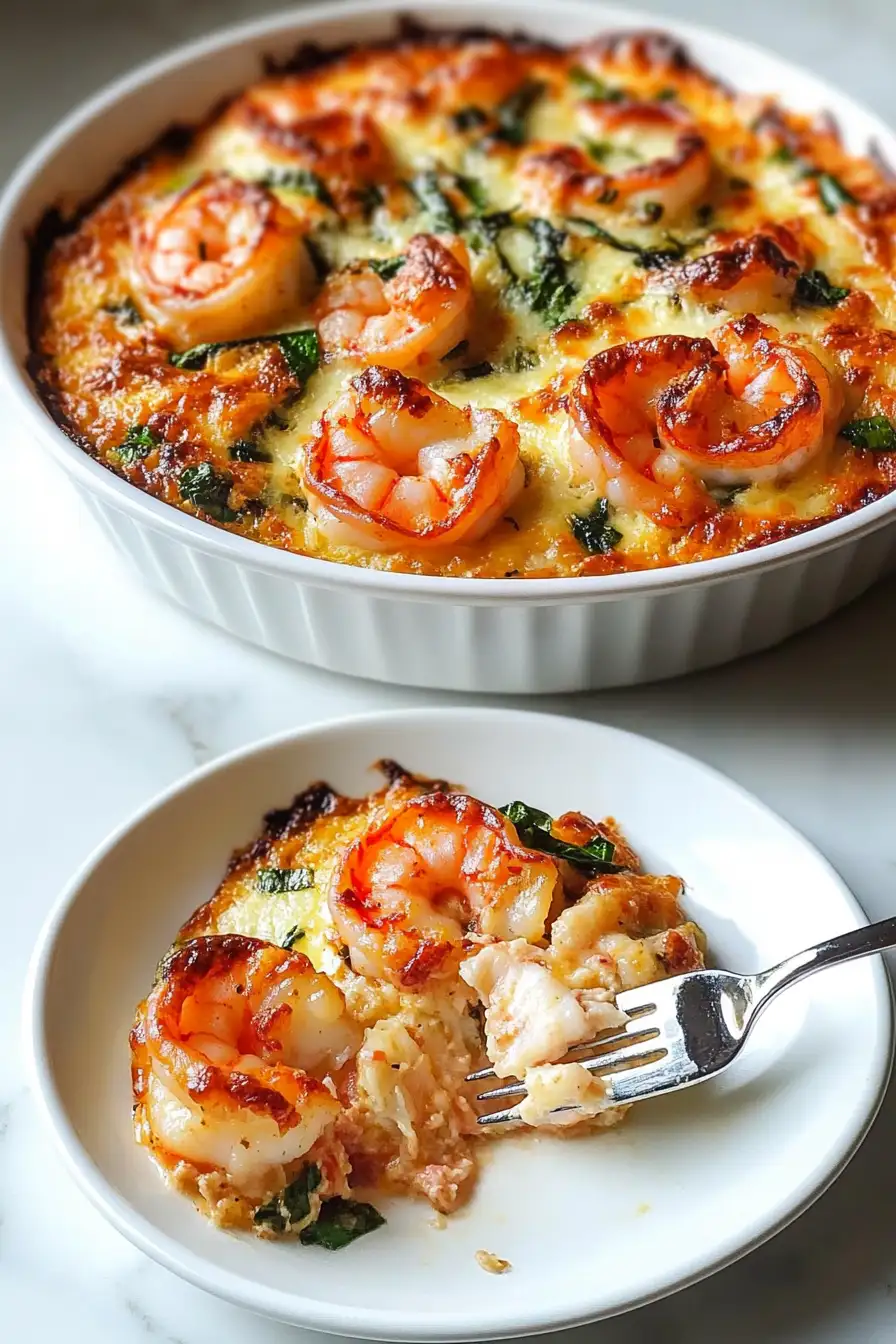 Low-Carb Shrimp Tuscan Bake
