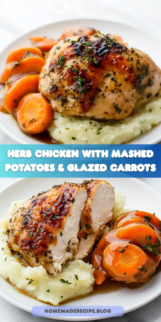 Herb Chicken with Mashed Potatoes & Glazed Carrots