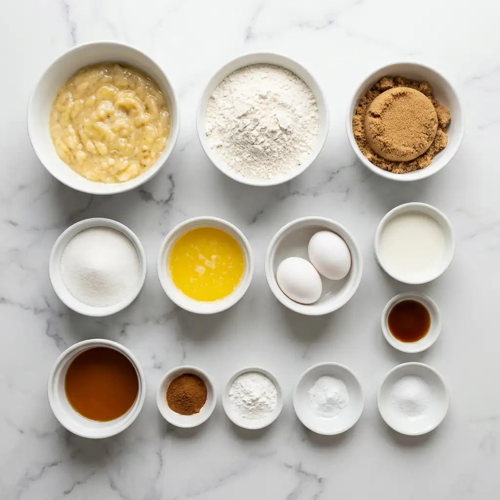 Ingredients for Cinnamon Roll Banana Bread Will Change Your Breakfast Forever