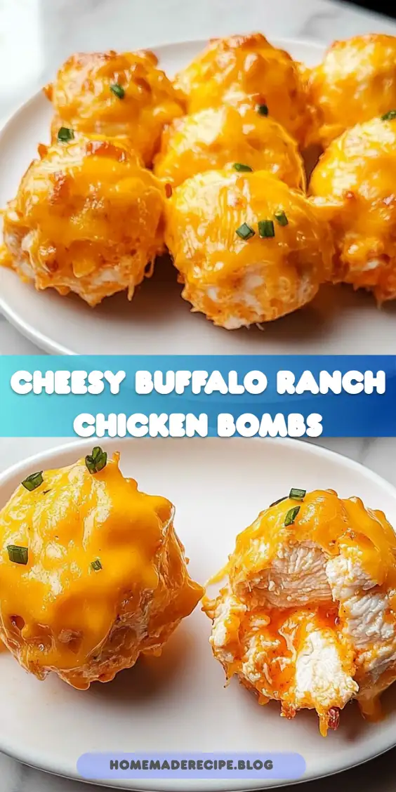 Cheesy Buffalo Ranch Chicken Bombs