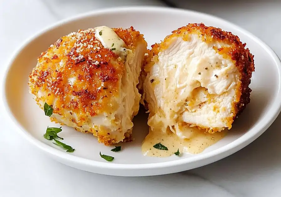 Chicken Pillows with Creamy Parmesan Sauce