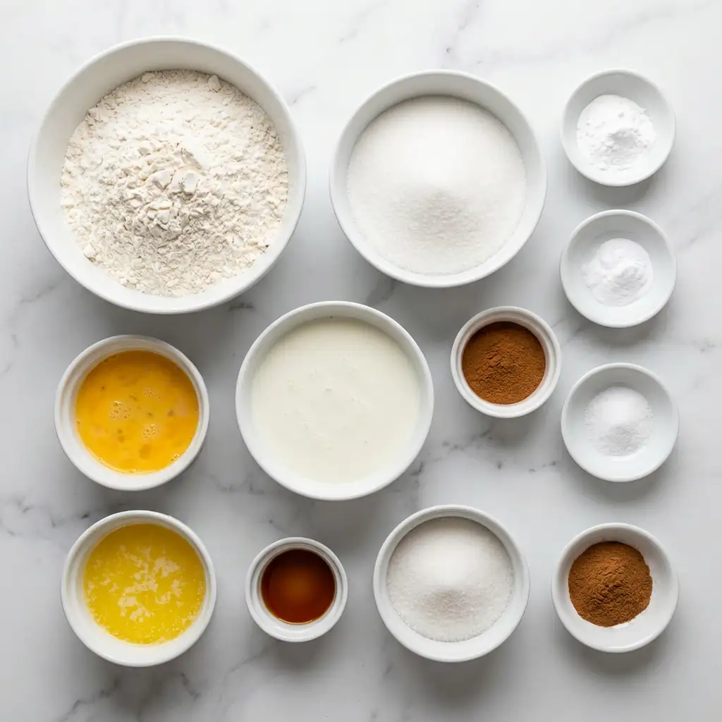 Ingredients for Cinnamon Donut Bread