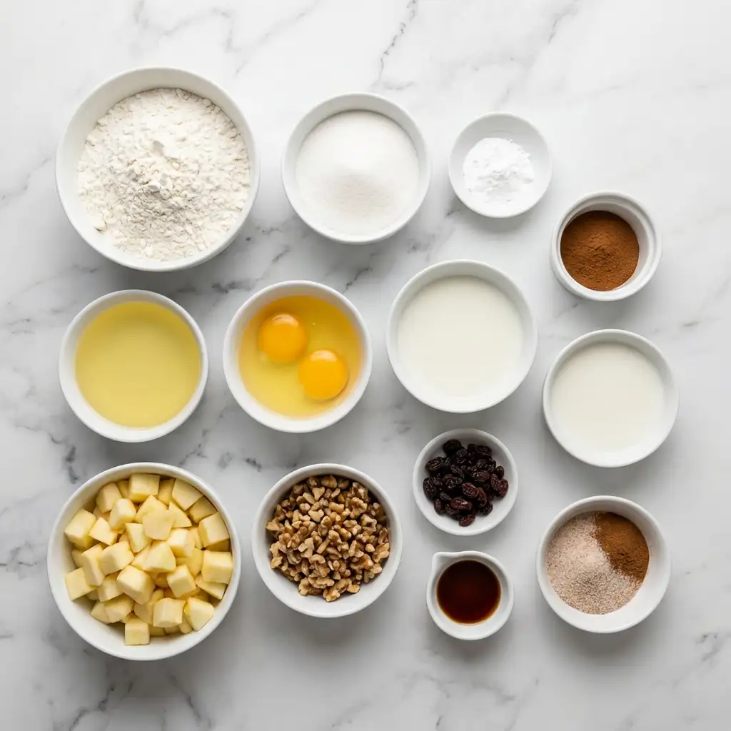 Ingredients for Cinnamon Sugar Apple Loaf