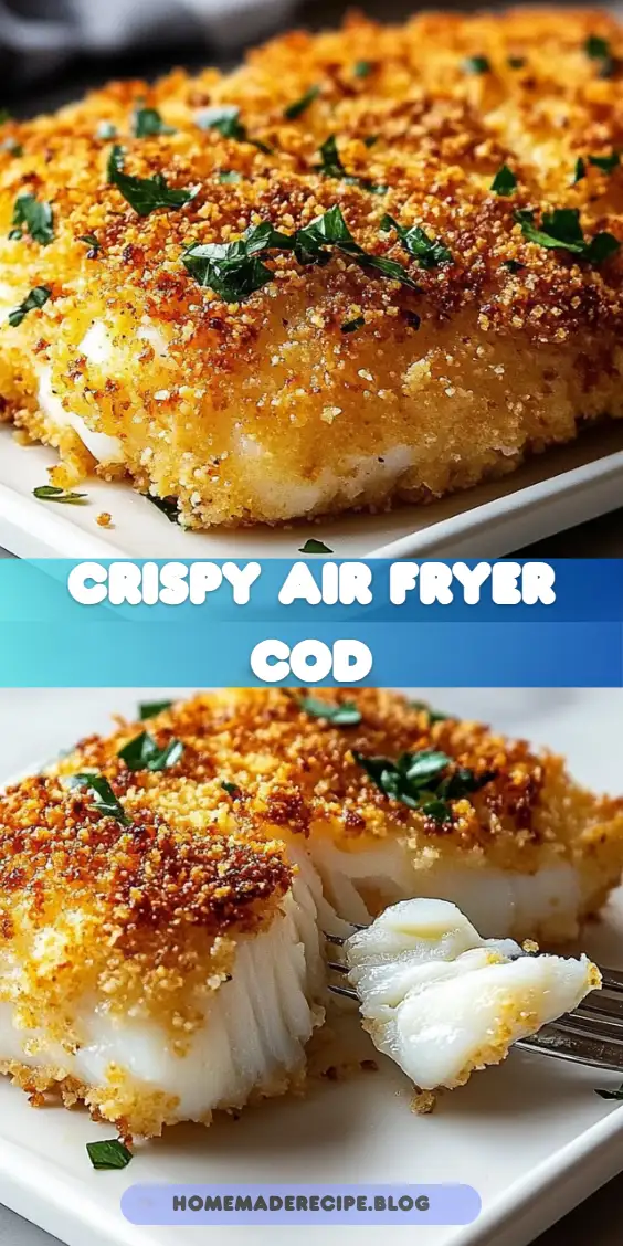 Crispy Air Fryer Parmesan Crusted Cod