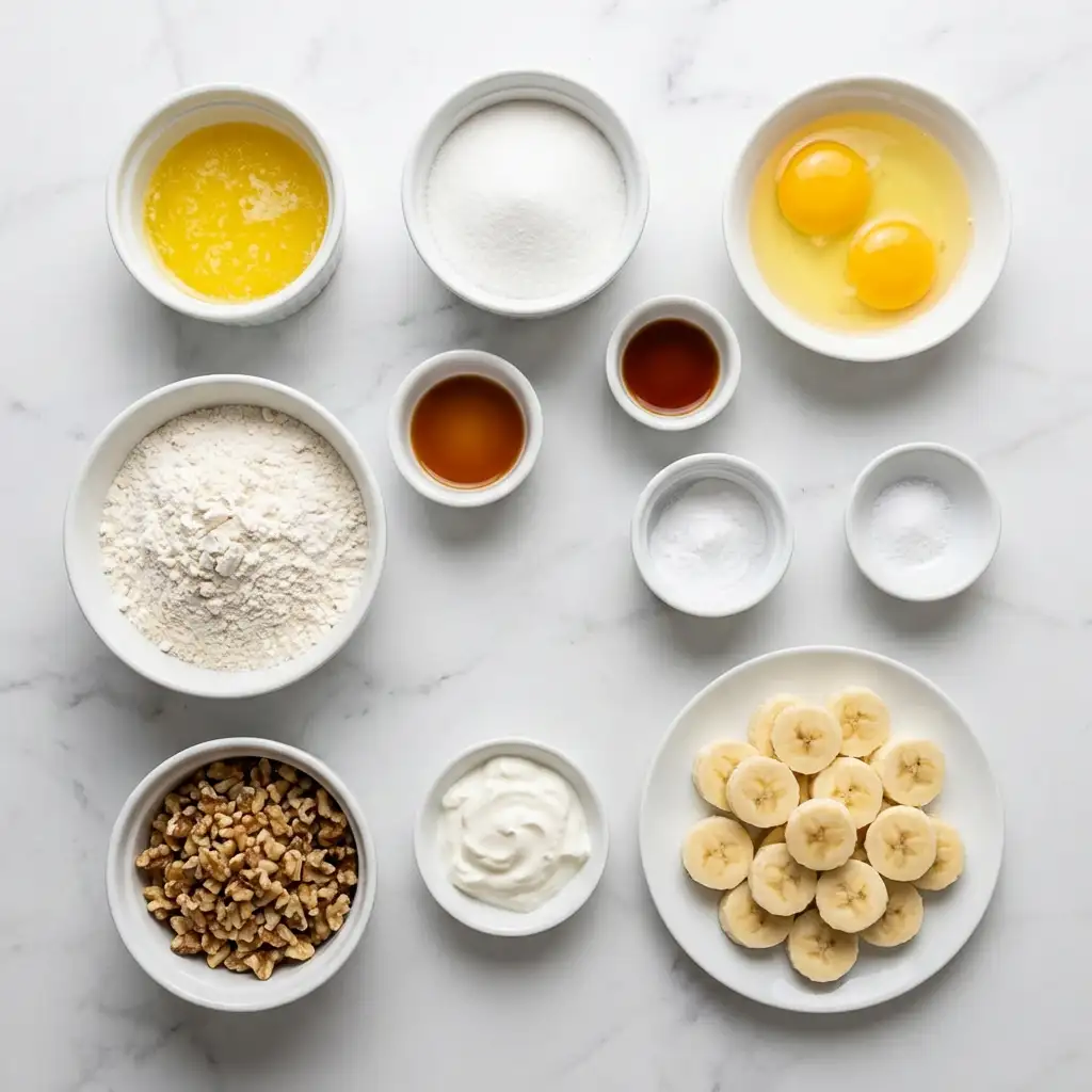 Ingredients for Rich Banana Bread