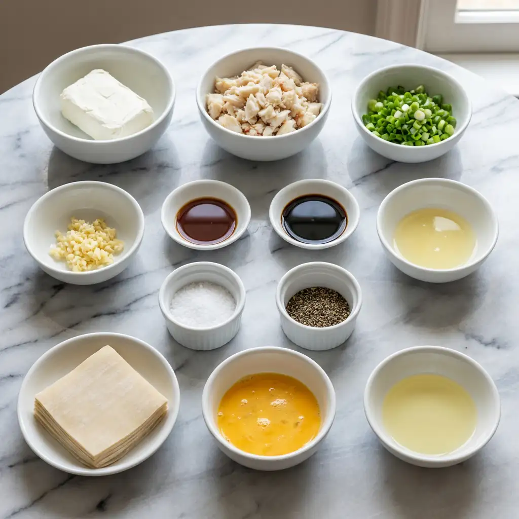 Ingredients for Crab Rangoon Bombs