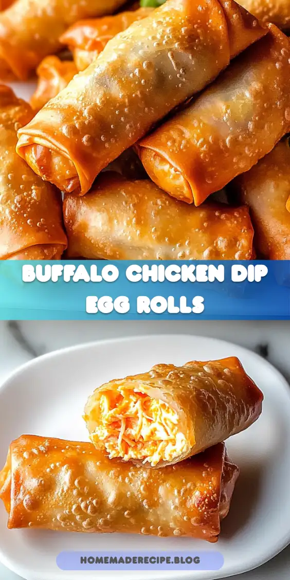 Buffalo Chicken Dip Egg Rolls