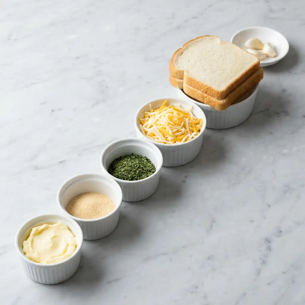Ingredients for Garlic Bread Grilled Cheese