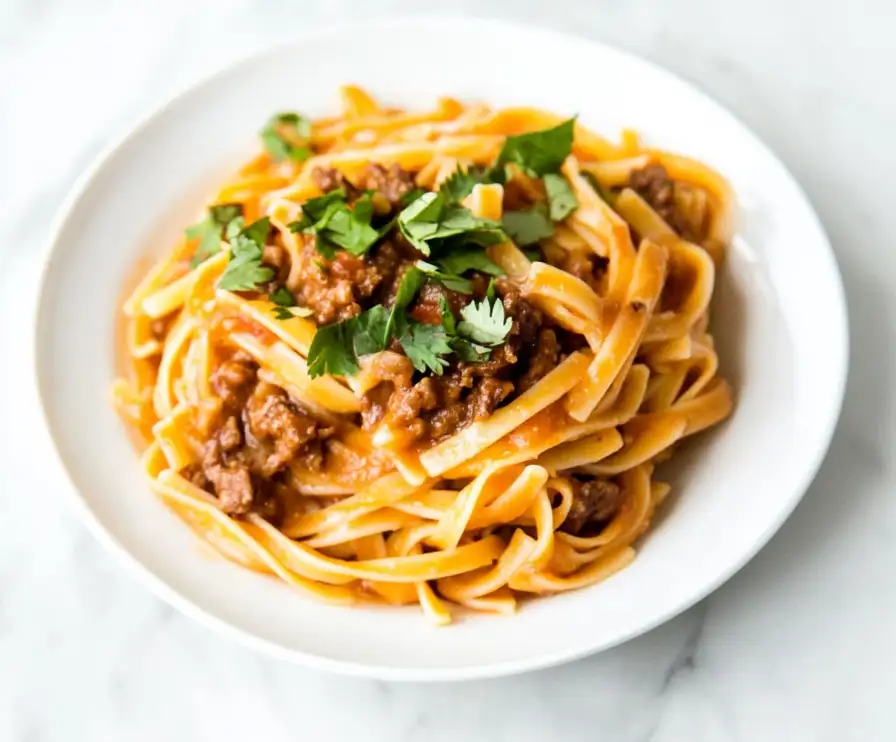 One Pot Beef Taco Pasta