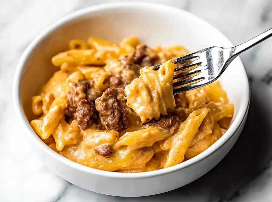 Creamy High Protein Beef Pasta