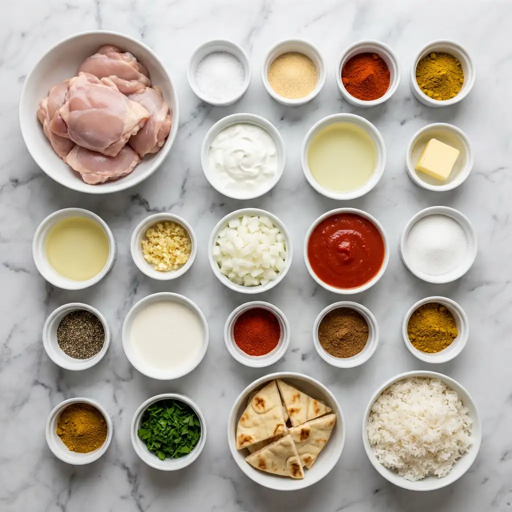 Ingredients for Quick & Easy Homemade Butter Chicken Recipe