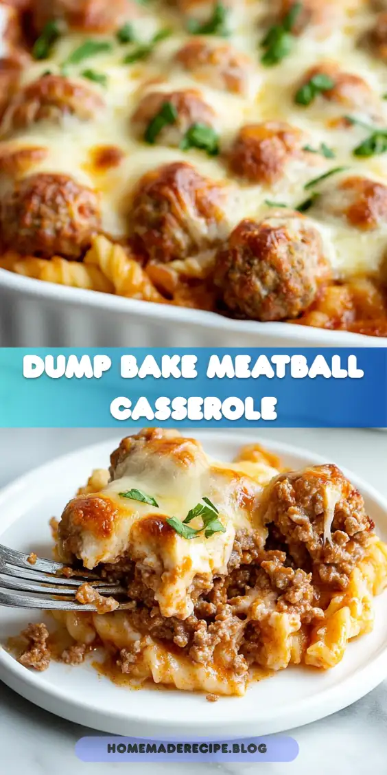 Dump and Bake Meatball Casserole