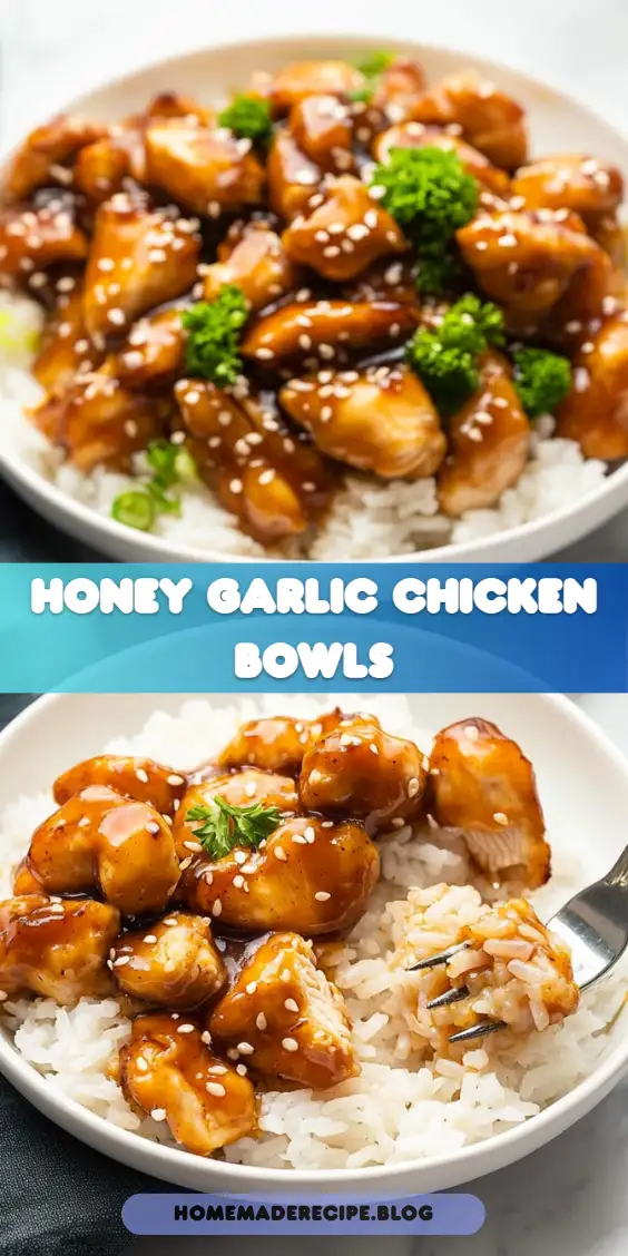Honey Garlic Chicken Rice Bowls