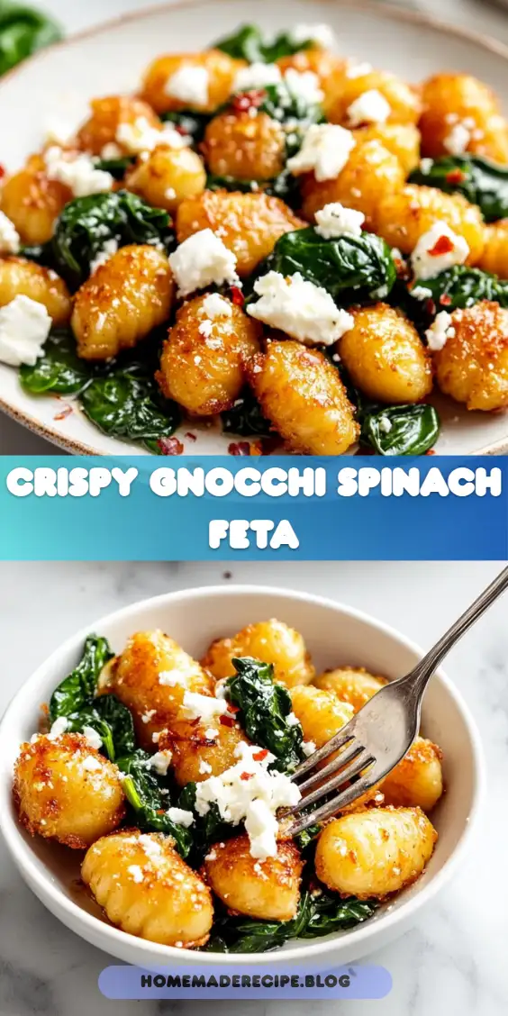 Crispy Gnocchi With Spinach And Feta