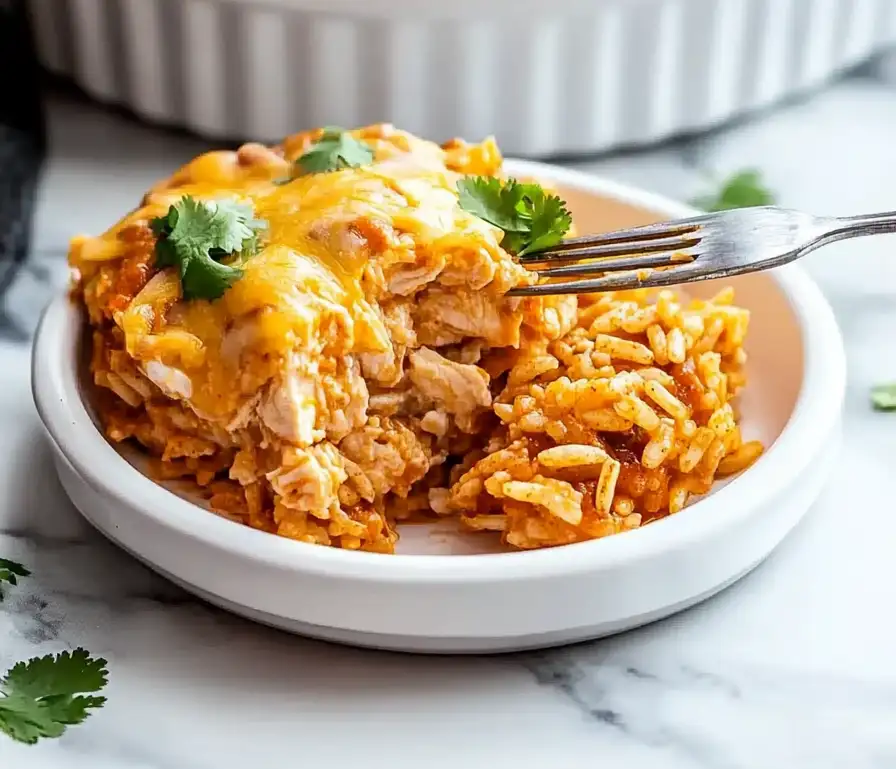 Chicken Enchilada Rice Casserole