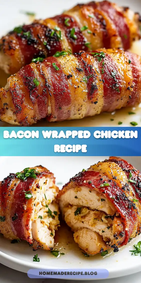 Bacon Wrapped Garlic Parmesan Chicken