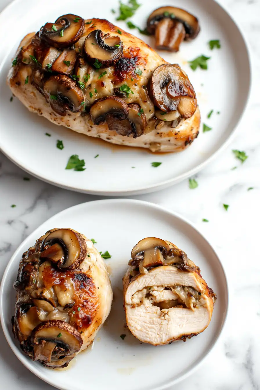 Mushroom Stuffed Chicken Breast - Quick and Easy