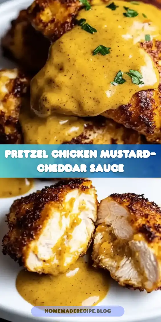 Pretzel Chicken with Mustard-Cheddar Sauce: An Amazing Ultimate Recipe
