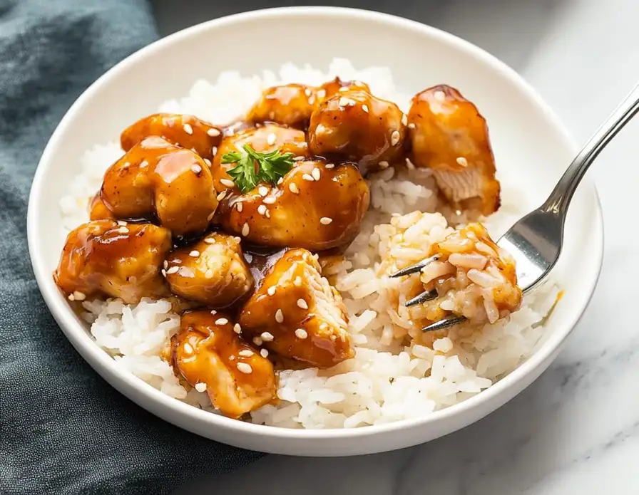Honey Garlic Chicken Rice Bowls
