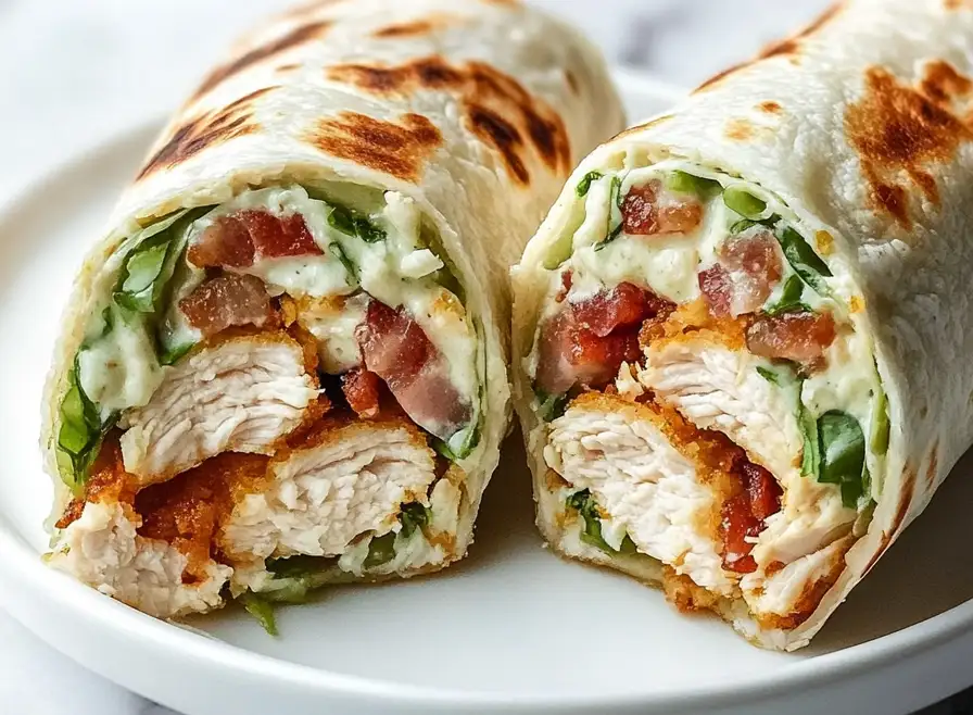 Crispy Chicken Bacon Ranch Wraps