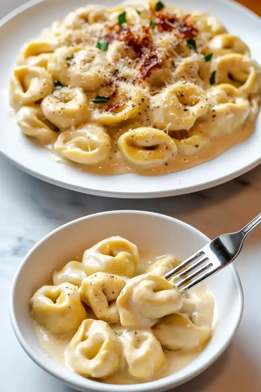 Creamy Tortellini Carbonara Recipe