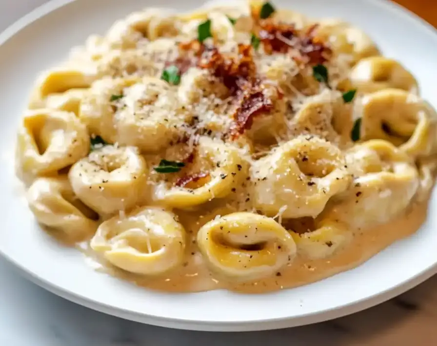 Creamy Tortellini Carbonara Recipe