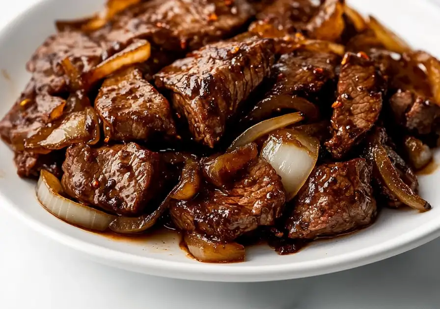 Sizzling Chinese Pepper Steak with Onions